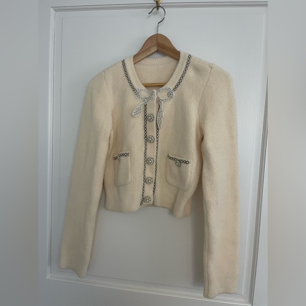 Self portrait Women's Jacket with bow Detail small